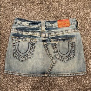 True Religion Light Blue Denim Skirt